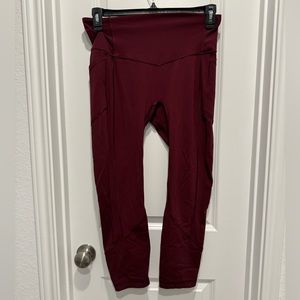 LuluLemon Burgundy Leggings 12